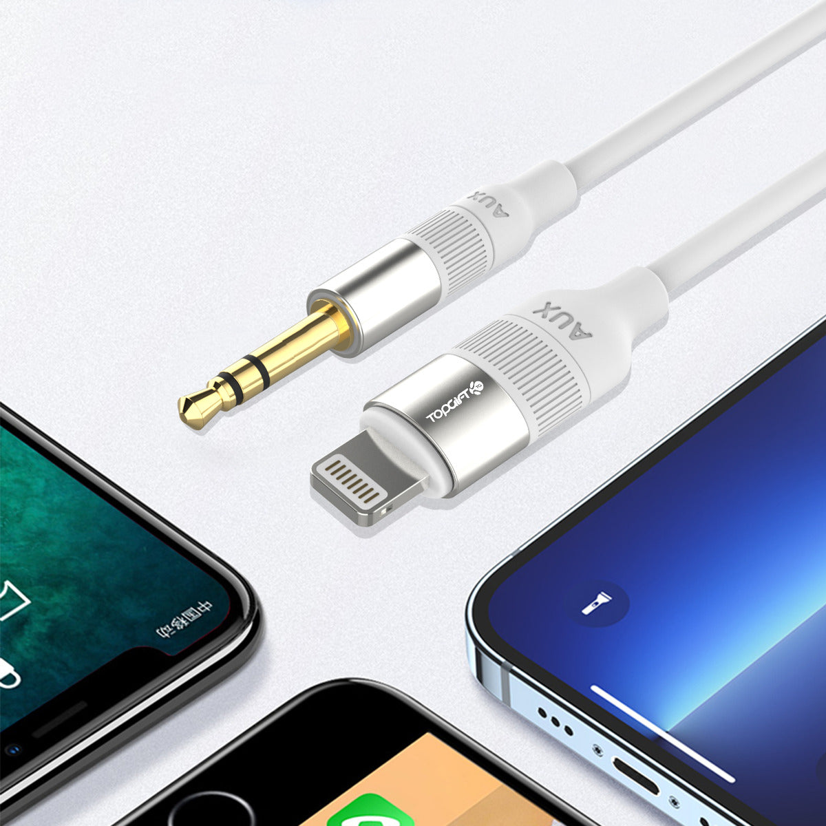 8-pin to 3.5mm Aux Cable