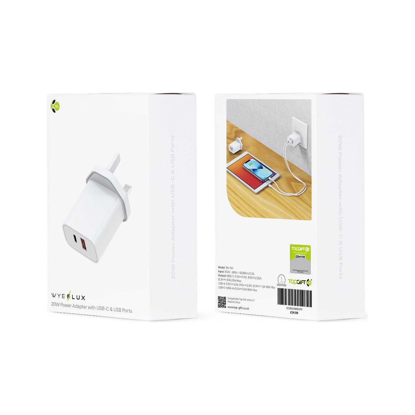 20W USB-C & USB-A Power Adapter