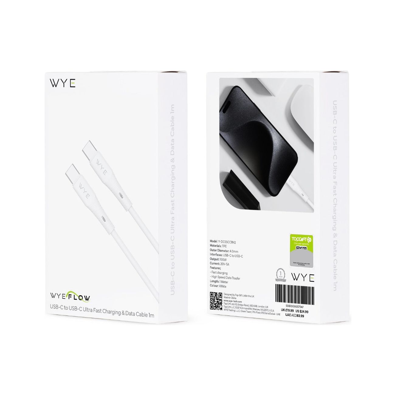 Usb C to Usb C cable fast charging 100w