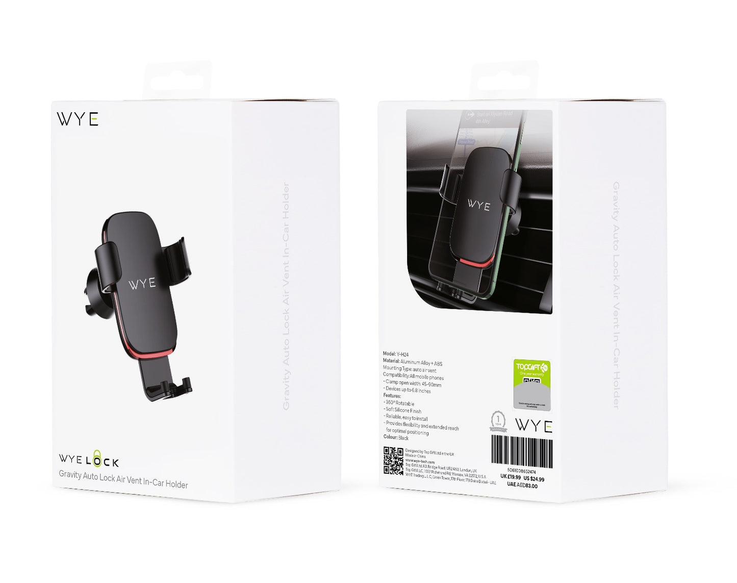 Auto Lock Air Vent In-Car Phone Holder