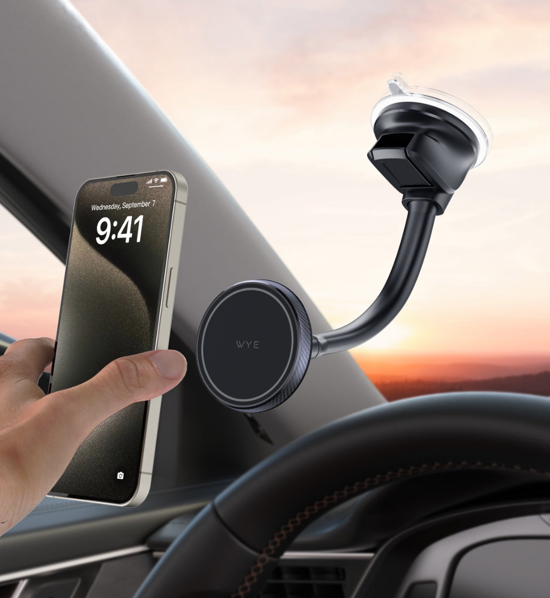 Magsafe Compatible Dashboard & Windshield Long Phone Holder