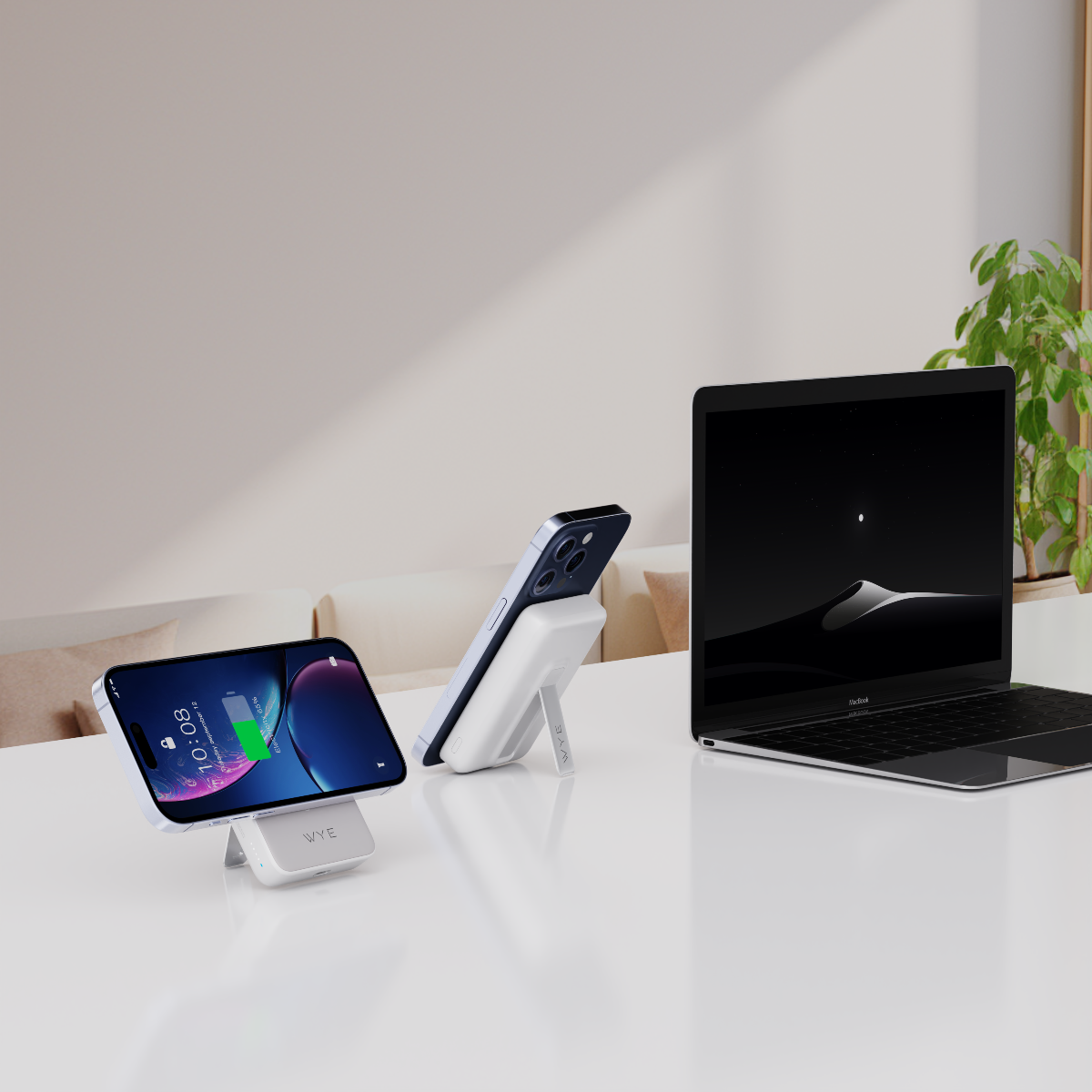 Wireless Magsafe Magnetic 10000 mAh Portable Power Bank with Stand