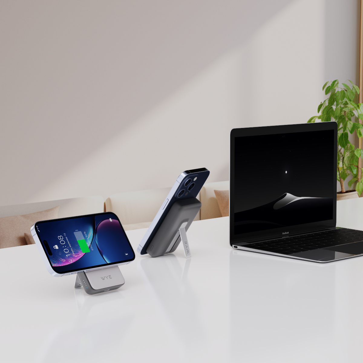 Wireless Magsafe Magnetic 10000 mAh Portable Power Bank with Stand