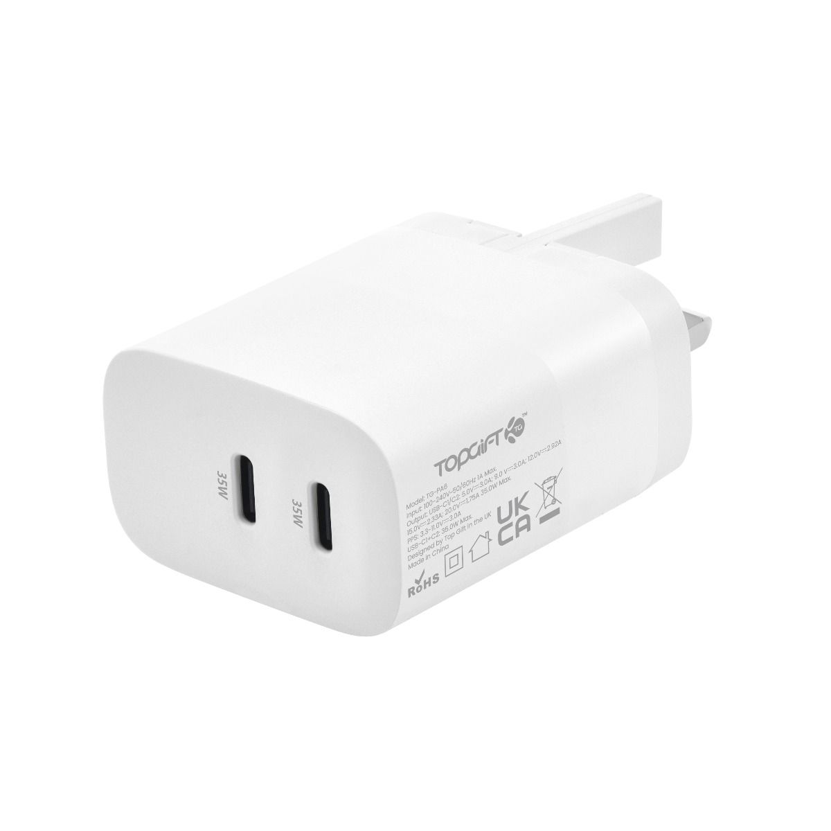 35W Power Adapter With Dual USB-C Ports